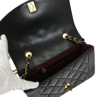 Chanel Black Lambskin Small Diana Shoulder Bag