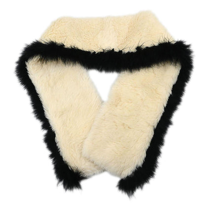 Chanel * Alpaca Scarf Ivory Small Good