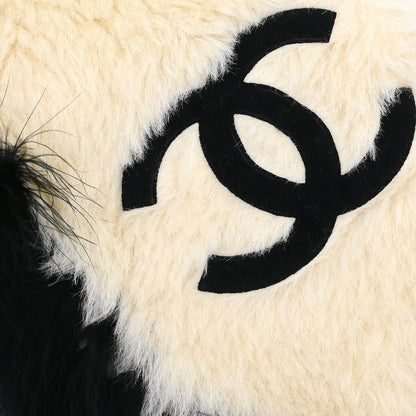 Chanel * Alpaca Scarf Ivory Small Good