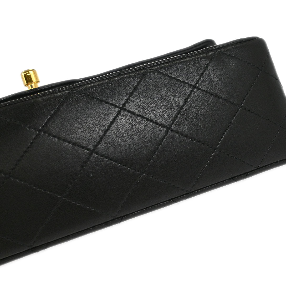 Chanel Black Lambskin Medium Classic Double Flap Shoulder Bag