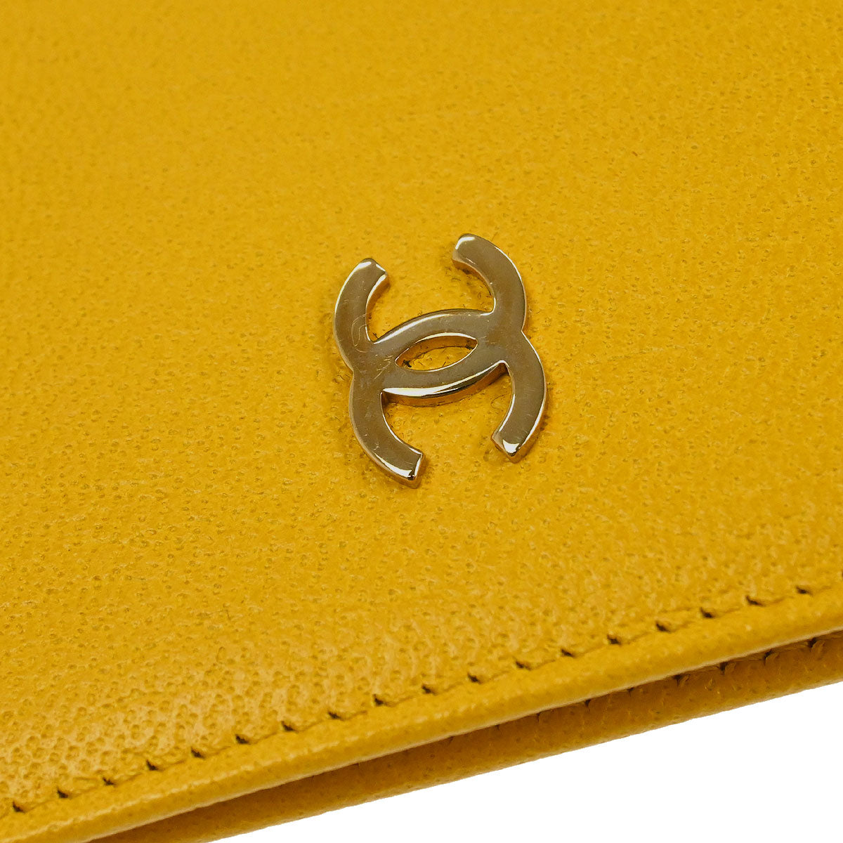 Chanel Yellow Calfskin Cardholder Small Good