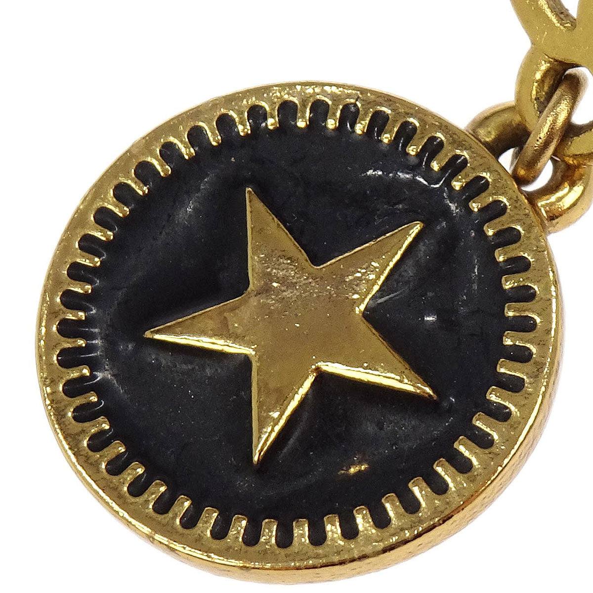 Chanel Dangle CC Button Pierced Earrings Gold 01P