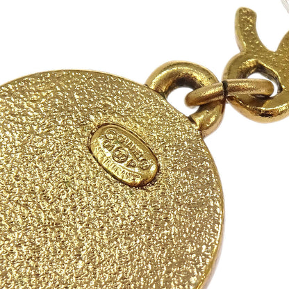 Chanel Dangle CC Button Pierced Earrings Gold 01P