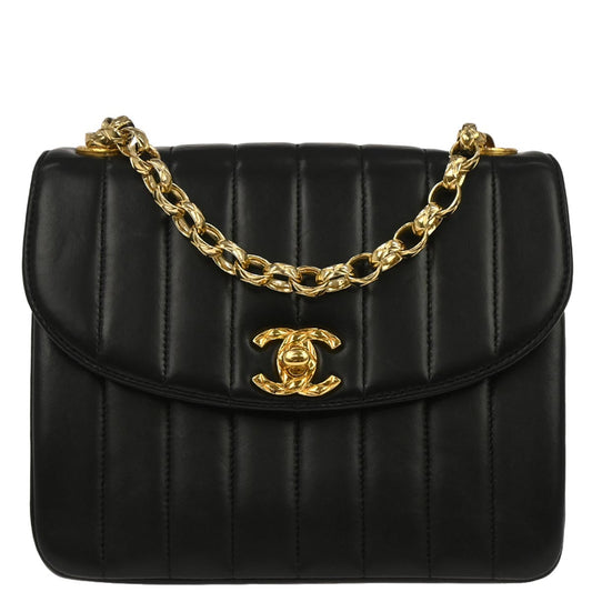 Chanel Black Lambskin Mademoiselle Shoulder Bag