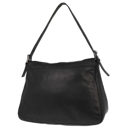 Fendi Black Lambskin Mamma Baguette Handbag
