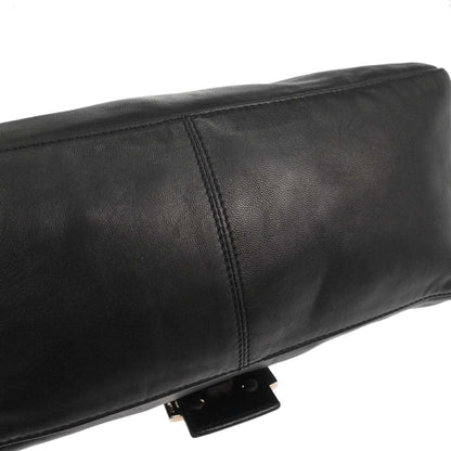Fendi Black Lambskin Mamma Baguette Handbag