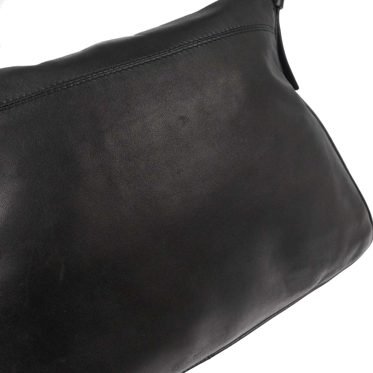 Fendi Black Lambskin Mamma Baguette Handbag