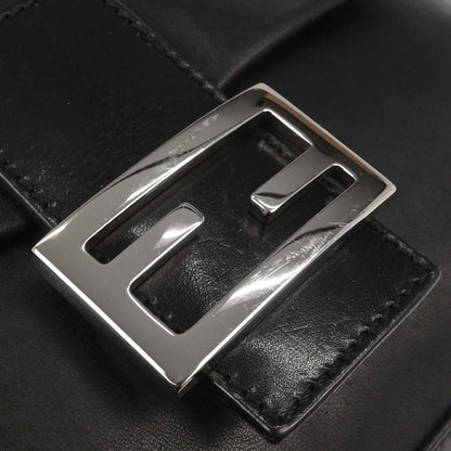 Fendi Black Lambskin Mamma Baguette Handbag
