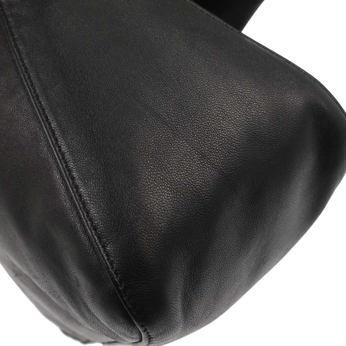 Fendi Black Lambskin Mamma Baguette Handbag