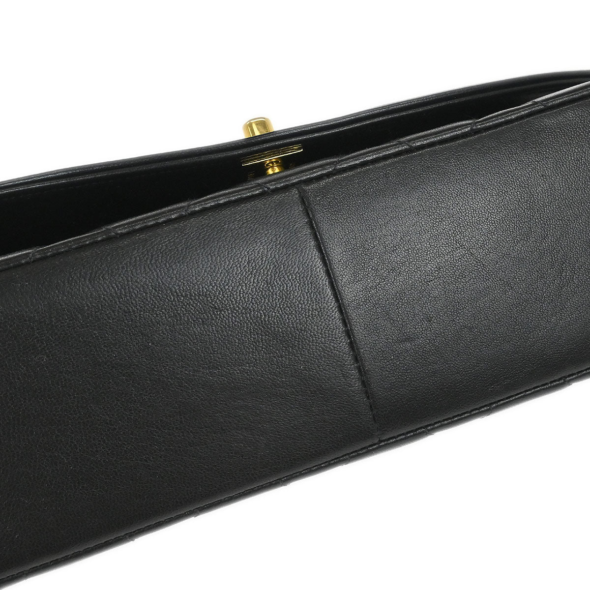 Chanel 1994-1996 Black Lambskin Medium Diana Shoulder Bag