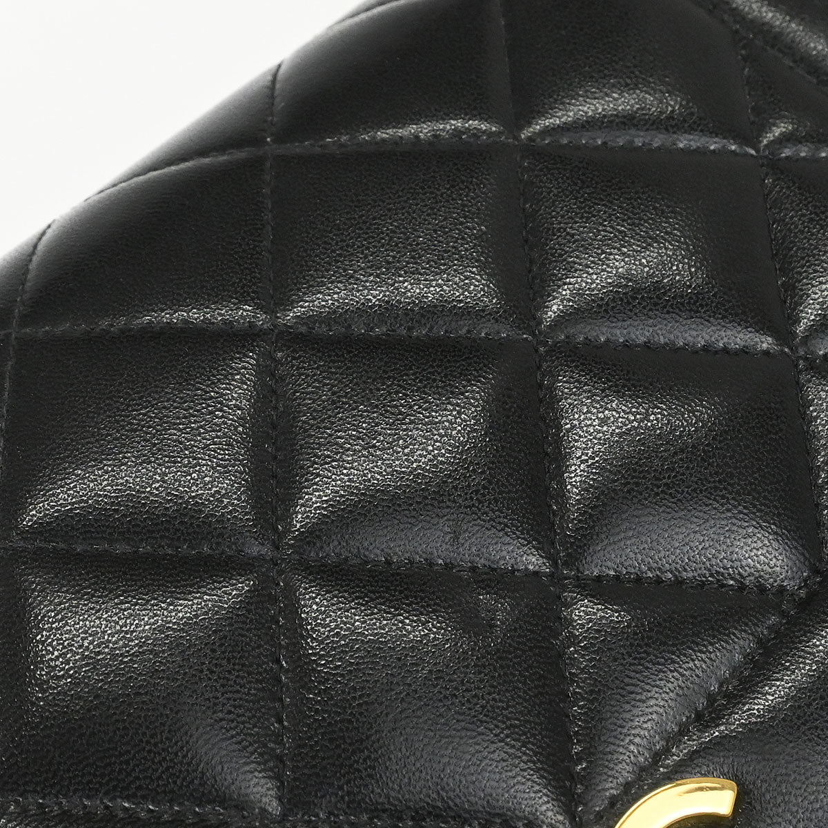 Chanel 1994-1996 Black Lambskin Medium Diana Shoulder Bag