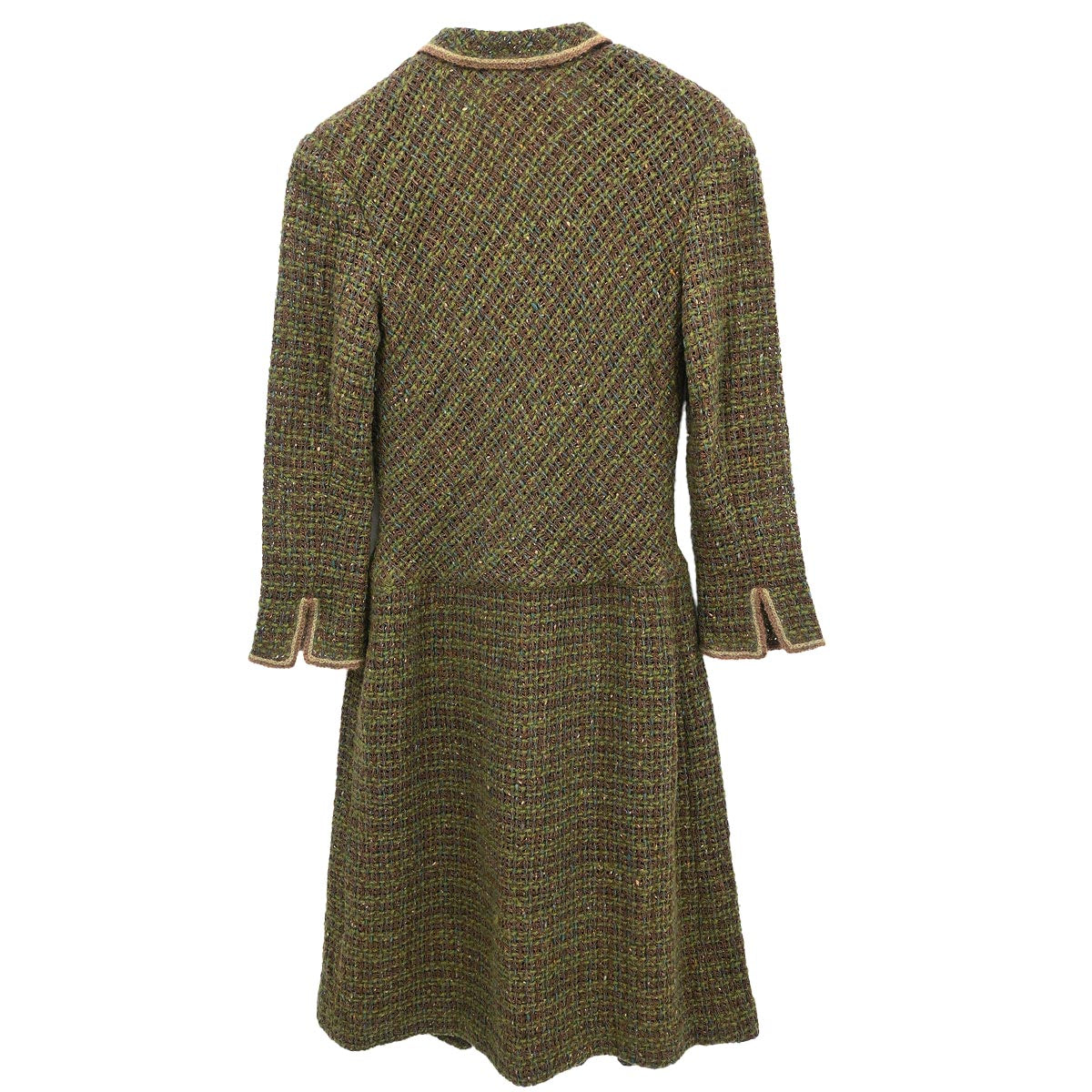 Chanel 1998 Single Breasted Coat Green #38