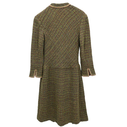 Chanel 1998 Single Breasted Coat Green #38