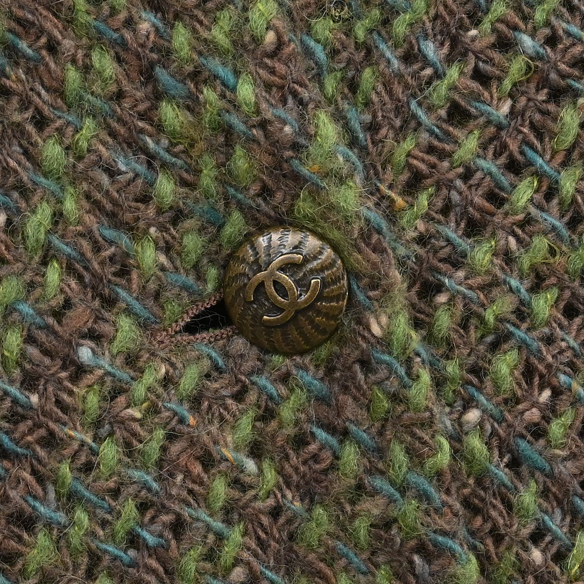 Chanel 1998 Single Breasted Coat Green #38