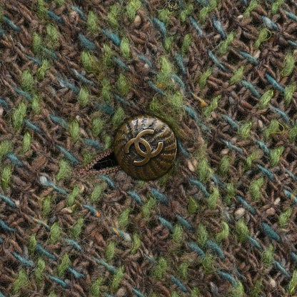 Chanel 1998 Single Breasted Coat Green #38