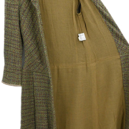 Chanel 1998 Single Breasted Coat Green #38
