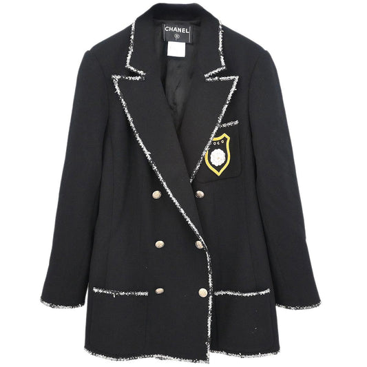Chanel 2005 Emblem Double Breasted Jacket Black #50