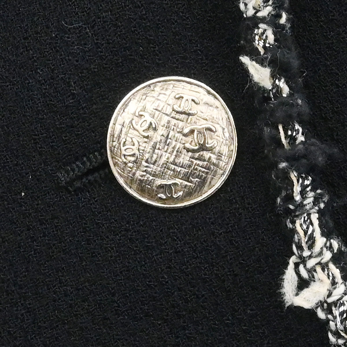 Chanel 2005 Emblem Single Breasted Jacket Black #38