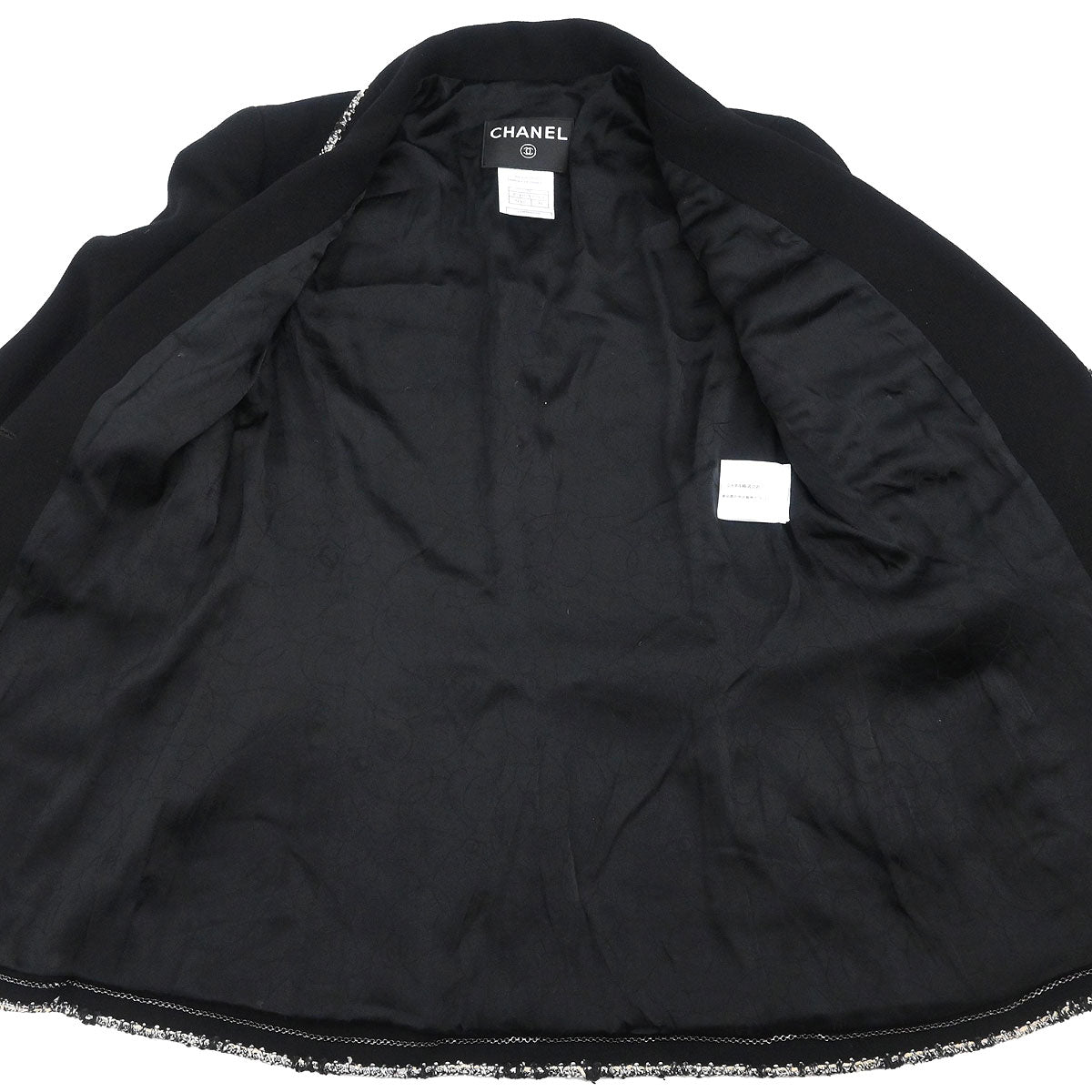 Chanel 2005 Emblem Single Breasted Jacket Black #38
