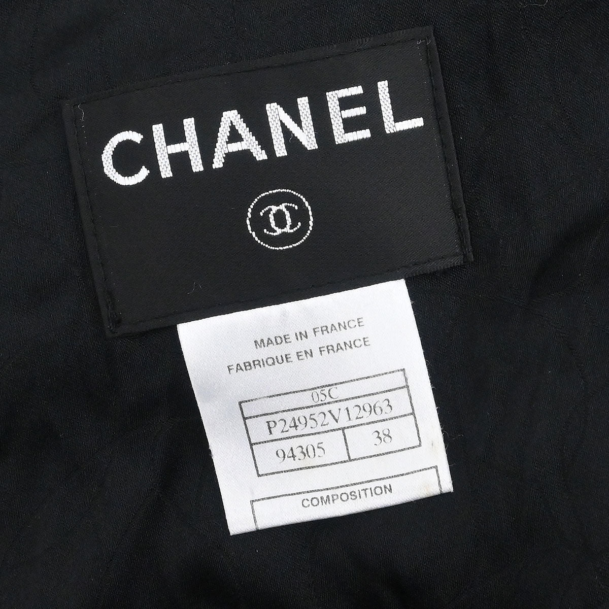 Chanel 2005 Emblem Single Breasted Jacket Black #38