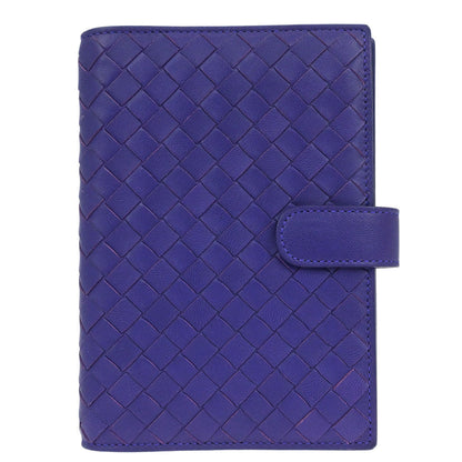 Bottega Veneta Blue Lambskin Intrecciato Note Book Cover Small Good