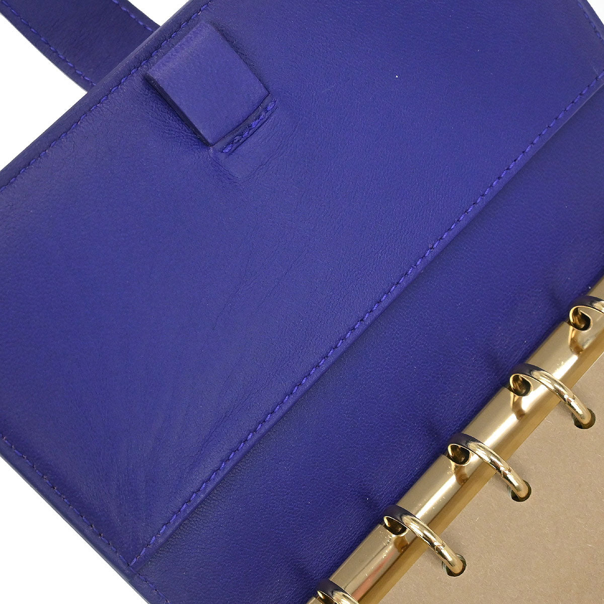 Bottega Veneta Blue Lambskin Intrecciato Note Book Cover Small Good