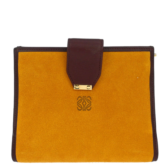 Loewe Brown Suede Note Book Cover