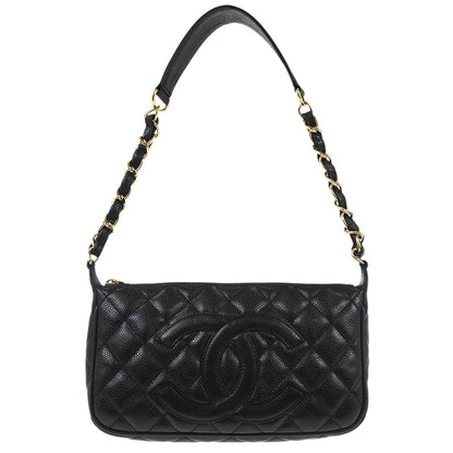Chanel Black Caviar Skin Handbag