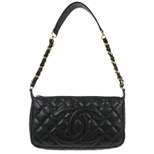 Chanel Black Caviar Skin Handbag