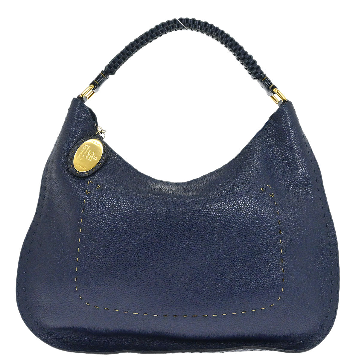 Fendi Navy Hobo Handbag