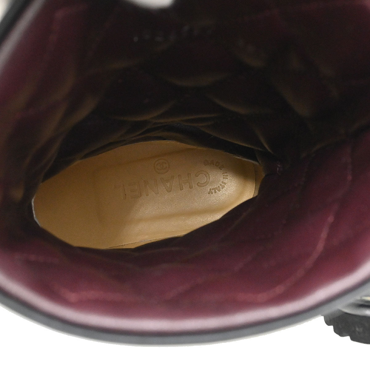 Chanel * Sport Line Boots Black Shoes #38 1/2