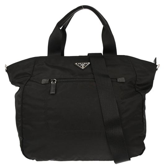 Prada Black Nylon 2way Shoulder Tote Bag