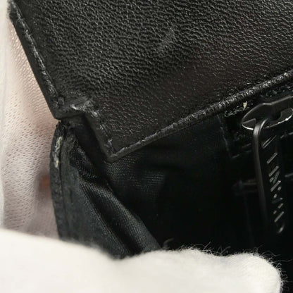 Chanel 2002-2003 Black Jacquard Nylon Travel Line Single Flap Medium Shoulder Bag