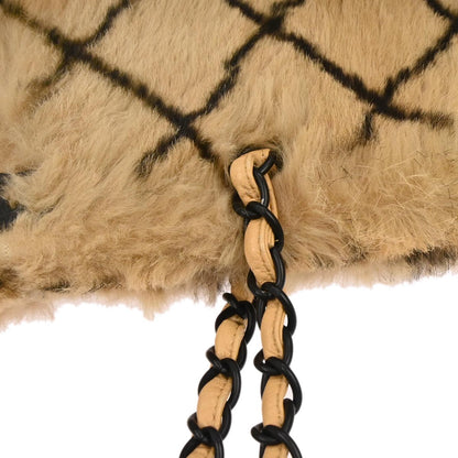 Chanel* Brown Rabbit Fur Tote Handbag
