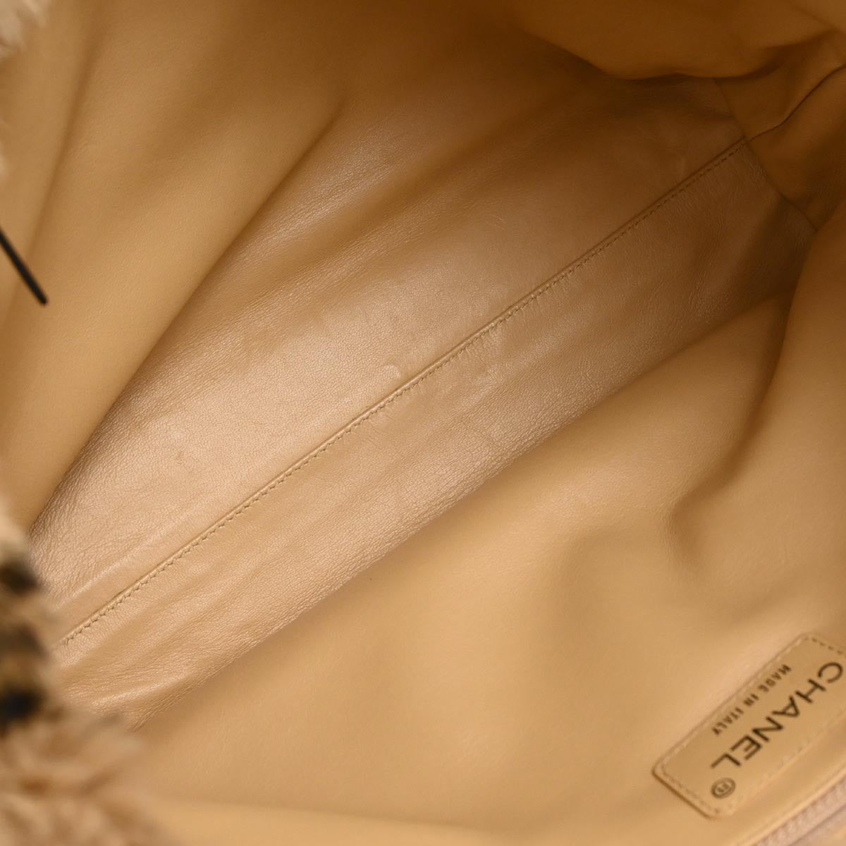 Chanel* Brown Rabbit Fur Tote Handbag