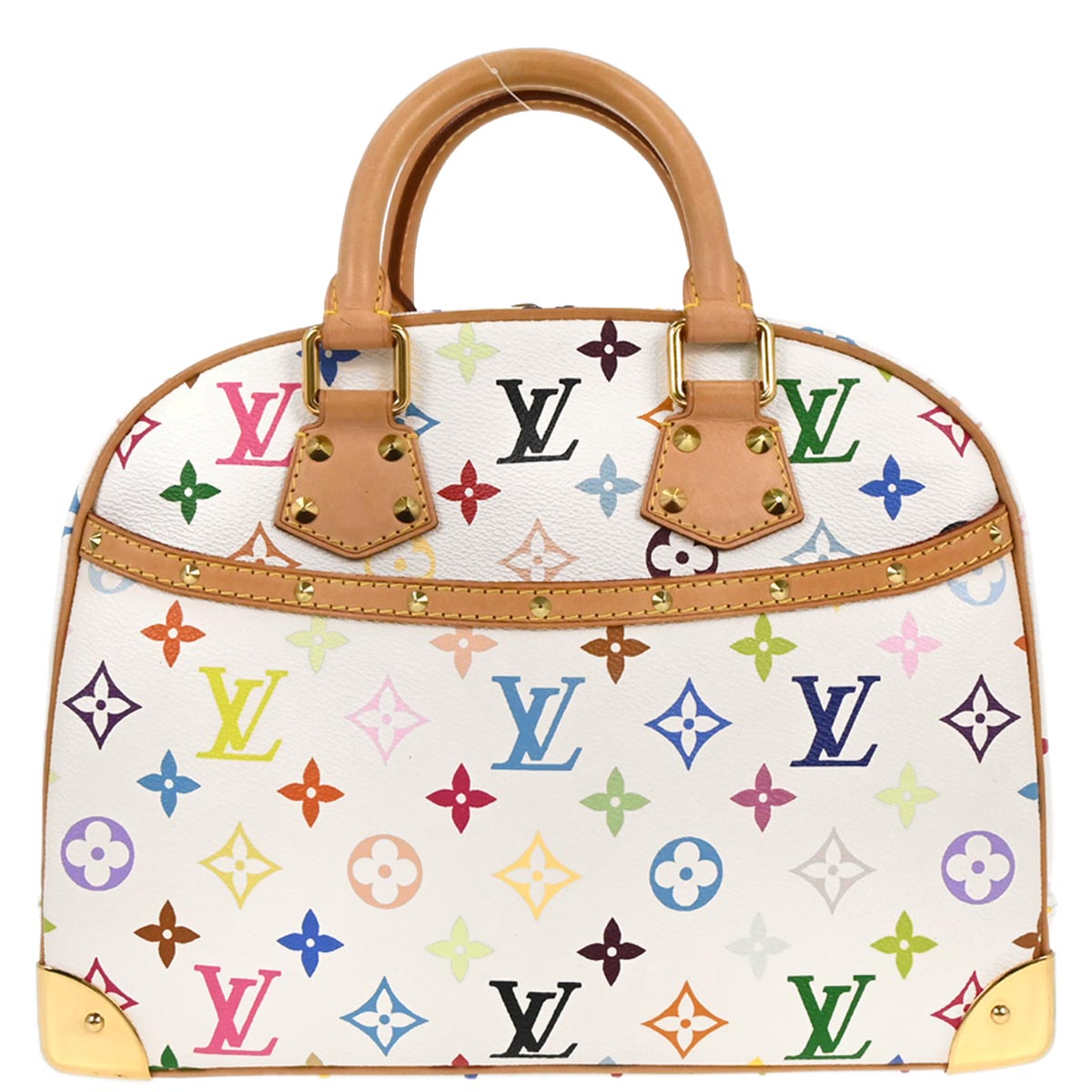 Louis Vuitton White Monogram Multicolor Trouville Handbag M92663