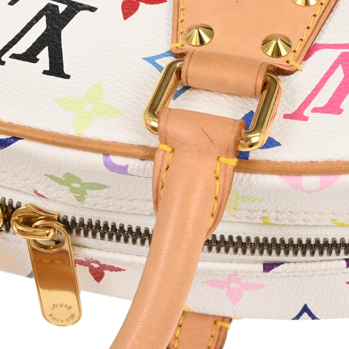 Louis Vuitton White Monogram Multicolor Trouville Handbag M92663