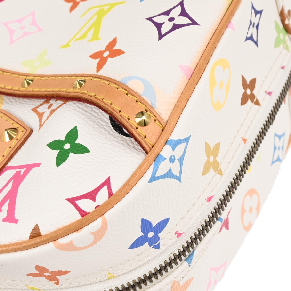 Louis Vuitton White Monogram Multicolor Trouville Handbag M92663