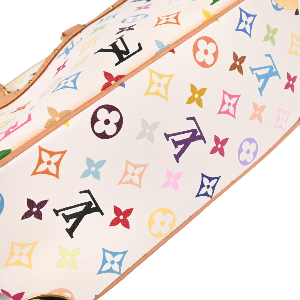 Louis Vuitton White Monogram Multicolor Trouville Handbag M92663