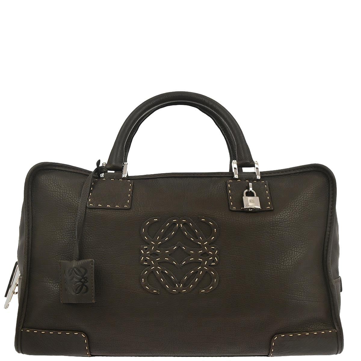 Loewe Brown Leather Amazona 36 Handbag