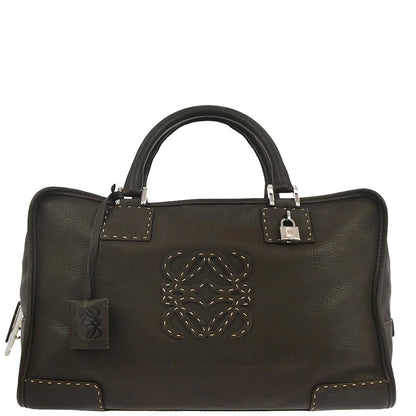 Loewe Brown Leather Amazona 36 Handbag