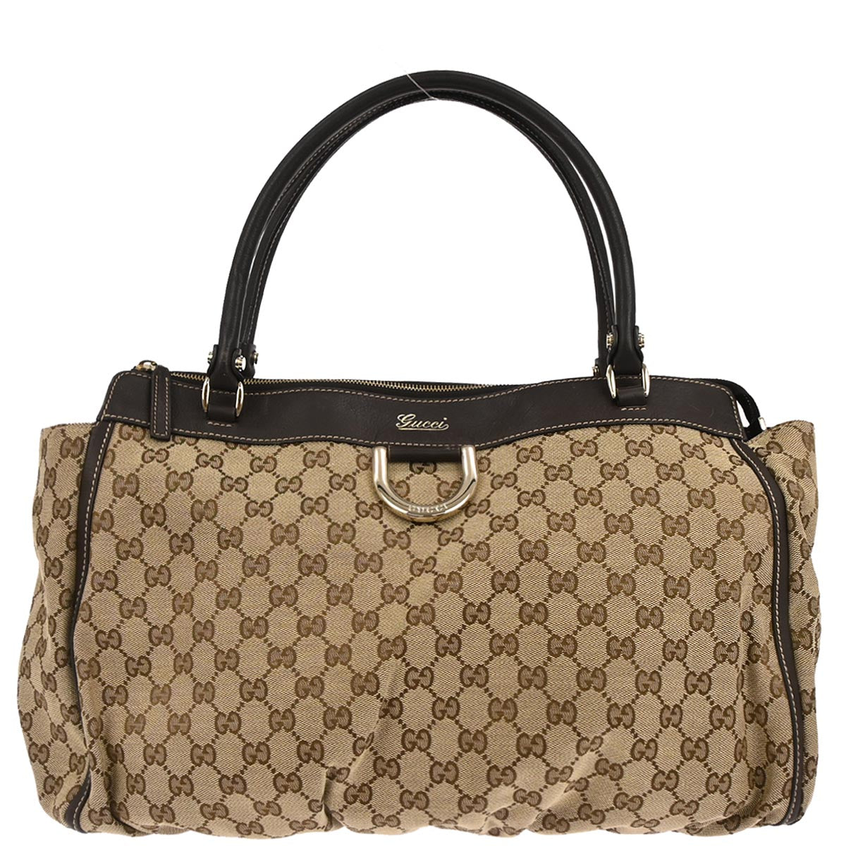 Gucci Brown GG Abbey D Ring Tote Bag