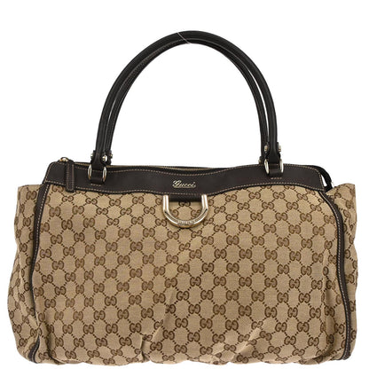 Gucci Brown GG Abbey D Ring Tote Bag