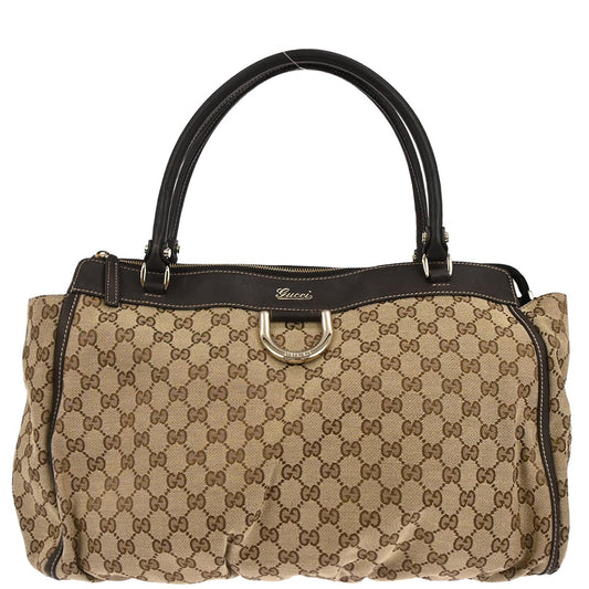 Gucci Brown GG Abbey D Ring Tote Bag
