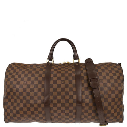 Louis Vuitton Damier Keepall Bandouliere 55 Duffle Bag N41414
