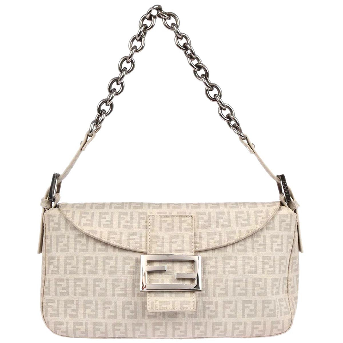 Fendi White PVC Zucchino Handbag