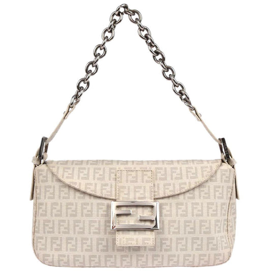 Fendi White PVC Zucchino Handbag