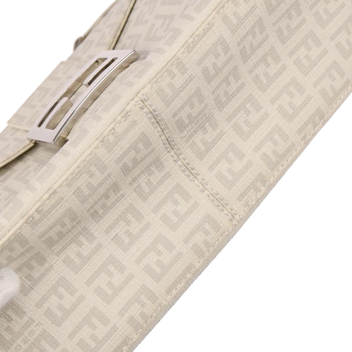 Fendi White PVC Zucchino Handbag