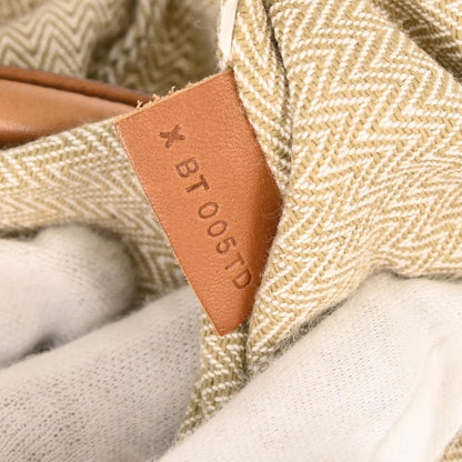 Hermes Beige Gold Toile Chevrons Aline MM Shoulder Bag