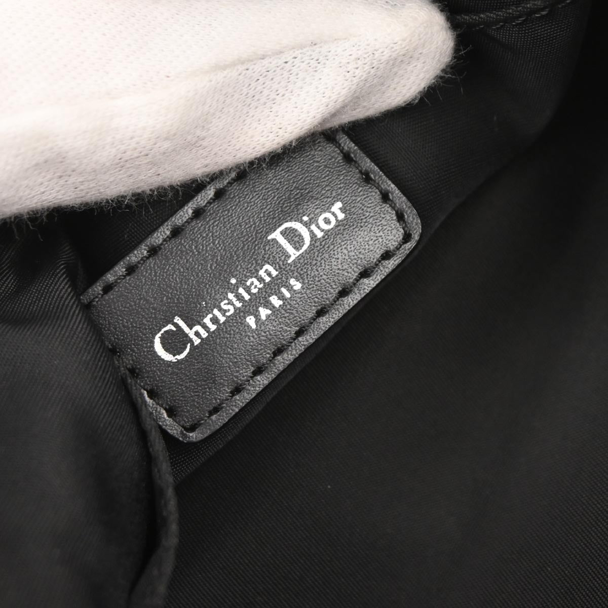 Christian Dior Black Canvas Trotter Handbag